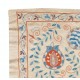 100% Silk Wall Hanging. Embroidered Tablecloth. Boho Wall Decor. Handmade Throw