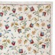 100% Silk Wall Hanging. Modern Wall Decor. Embroidered Tablecloth. Floral Pattern Throw