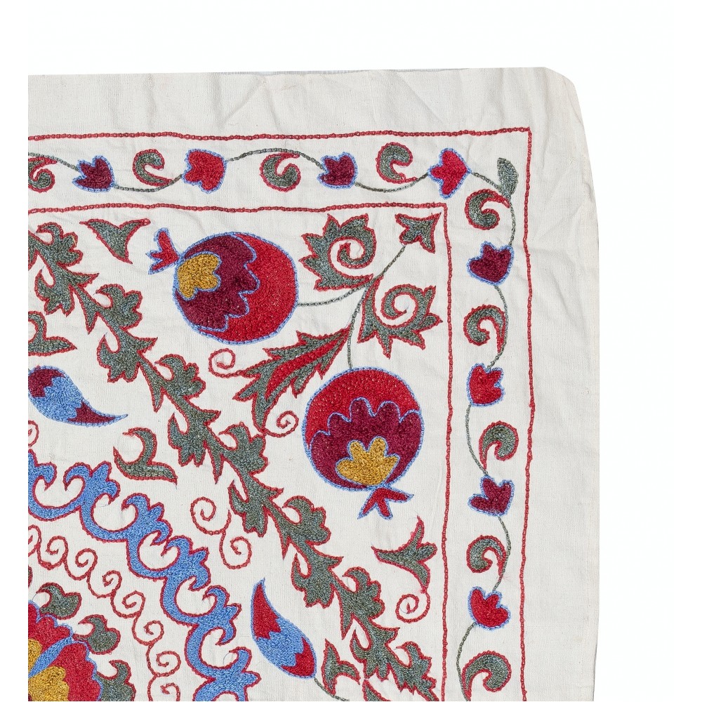 Hand Embroidered Wall Hanging. New Tablecloth. Cotton Sofa Spread. Modern Throw