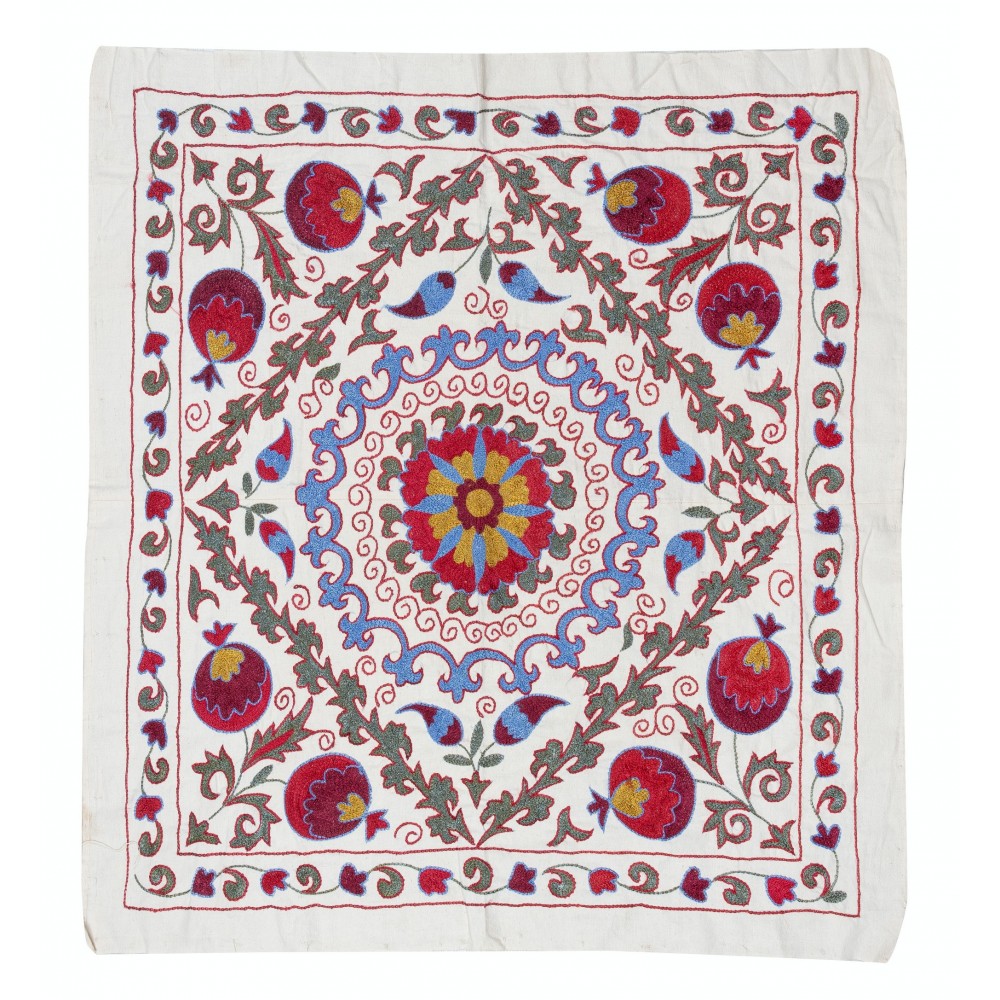 Hand Embroidered Wall Hanging. New Tablecloth. Cotton Sofa Spread. Modern Throw