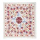 Embroidered Wall Hanging. Cotton Tablecloth. Handmade Sofa Spread. Modern Throw