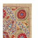 Silk Hand Embroidery Wall Hanging. Modern Bed Cover. Decorative Tablecloth. New Throw