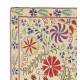 Silk Embroidery Wall Hanging. Modern Bed Cover. Handmade Suzani Tablecloth