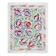 Modern Embroidered Wall Hanging, Floral Design Silk and Cotton Bed Cover