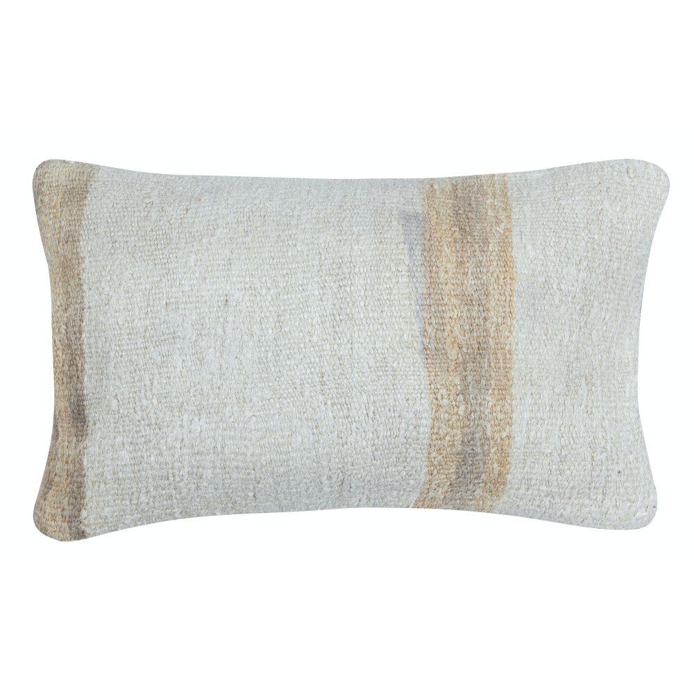 SET OF 2 - Handwoven Hemp Cushion Covers. Turkish Kilim Throw Pillows. A pair of Lumbar Pillows
