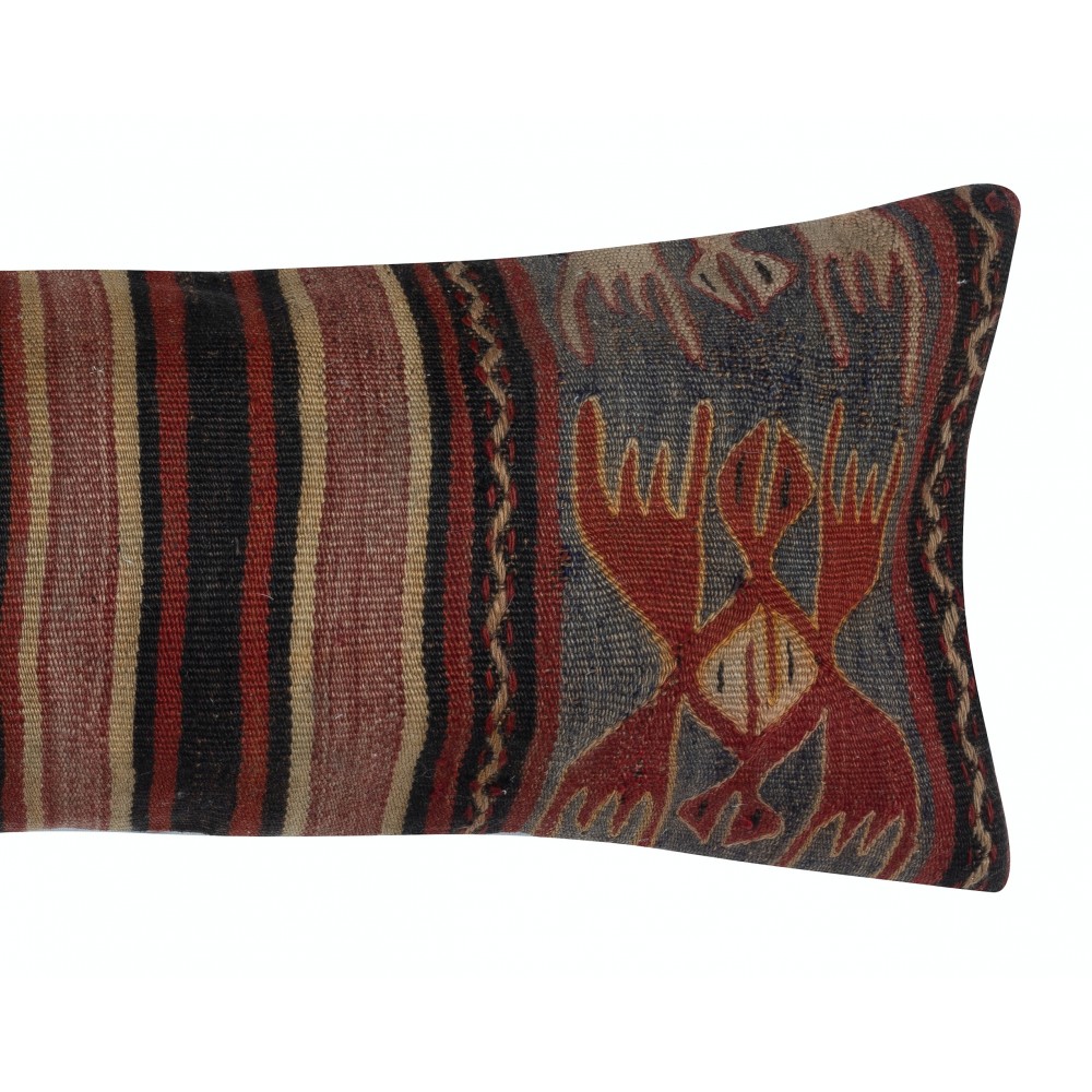 Kilim Lumbar Pillow Cover. Vintage Accent Pillow. Wool Throw Pillow. Flatweave Cushion Cover Kilim Lumbar Pillow Cover. Vintage Accent Pillow. Wool Throw Pillow. Flatweave Cushion Cover