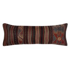 Kilim Lumbar Pillow Cover. Vintage Accent Pillow. Wool Throw Pillow. Flatweave Cushion Cover
