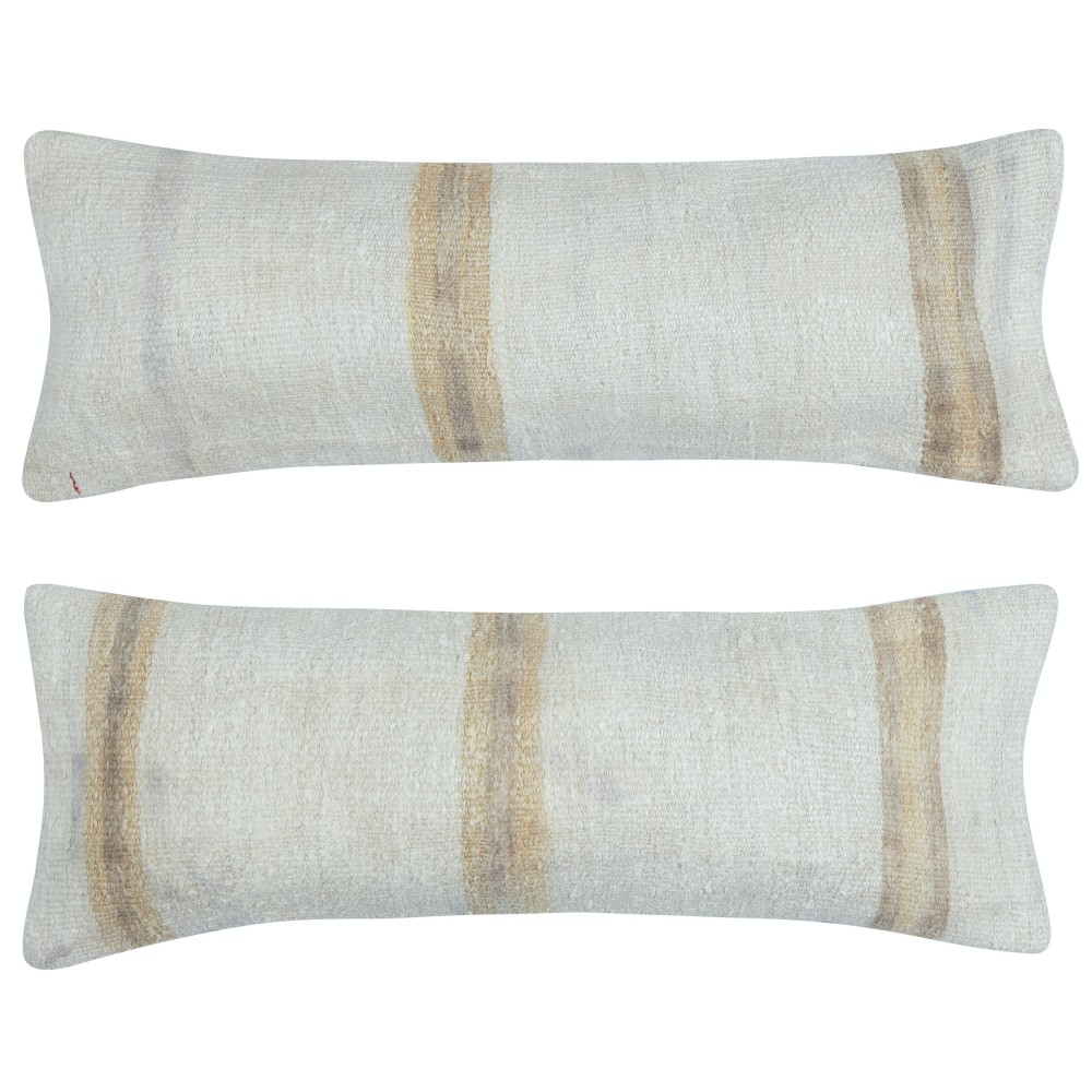 SET OF 2 - Handwoven Hemp Cushion Covers. Turkish Kilim Throw Pillows. A pair of Lumbar Pillows SET OF 2 - Handwoven Hemp Cushion Covers. Turkish Kilim Throw Pillows. A pair of Lumbar Pillows