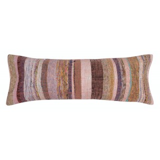 SET OF 2 - Handmade Cotton Kilim Cushion Covers. Vintage Throw Pillows. A pair of Lumbar Pillow Covers