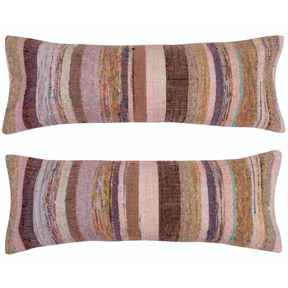 SET OF 2 - Handmade Cotton Kilim Cushion Covers. Vintage Throw Pillows. A pair of Lumbar Pillow Covers SET OF 2 - Handmade Cotton Kilim Cushion Covers. Vintage Throw Pillows. A pair of Lumbar Pillow Covers