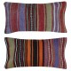 SET OF 2 - Handwoven Turkish Cushion Covers. A pair of Kilim Accent Pillows. Wool Lumbar Pillows SET OF 2 - Handwoven Turkish Cushion Covers. A pair of Kilim Accent Pillows. Wool Lumbar Pillows