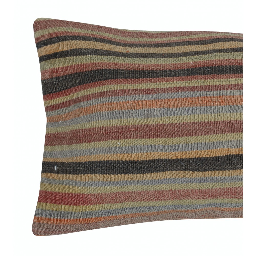 Striped Kilim Lumbar Pillow Cover. Handwoven Accent Pillow. Wool Throw Pillow. Turkish Cushion Cover Striped Kilim Lumbar Pillow Cover. Handwoven Accent Pillow. Wool Throw Pillow. Turkish Cushion Cover