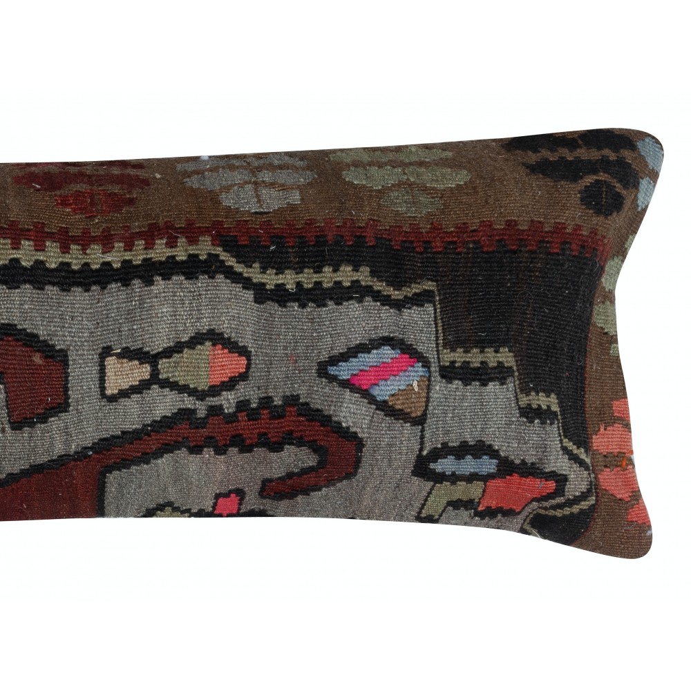 Kilim Lumbar Cushion Cover. Handwoven Turkish Accent Pillow. Wool Throw Pillow Kilim Lumbar Cushion Cover. Handwoven Turkish Accent Pillow. Wool Throw Pillow