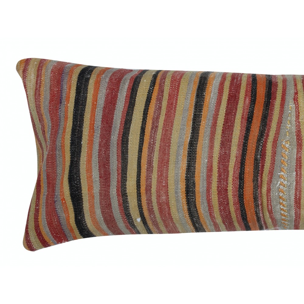 Kilim Lumbar Pillow Cover. Handwoven Accent Pillow. Wool Throw Pillow. Striped Cushion Cover Kilim Lumbar Pillow Cover. Handwoven Accent Pillow. Wool Throw Pillow. Striped Cushion Cover