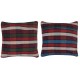 SET OF 2 - Handwoven Cushion Covers. A pair of Kilim Accent Pillows. Vintage Throw Pillows