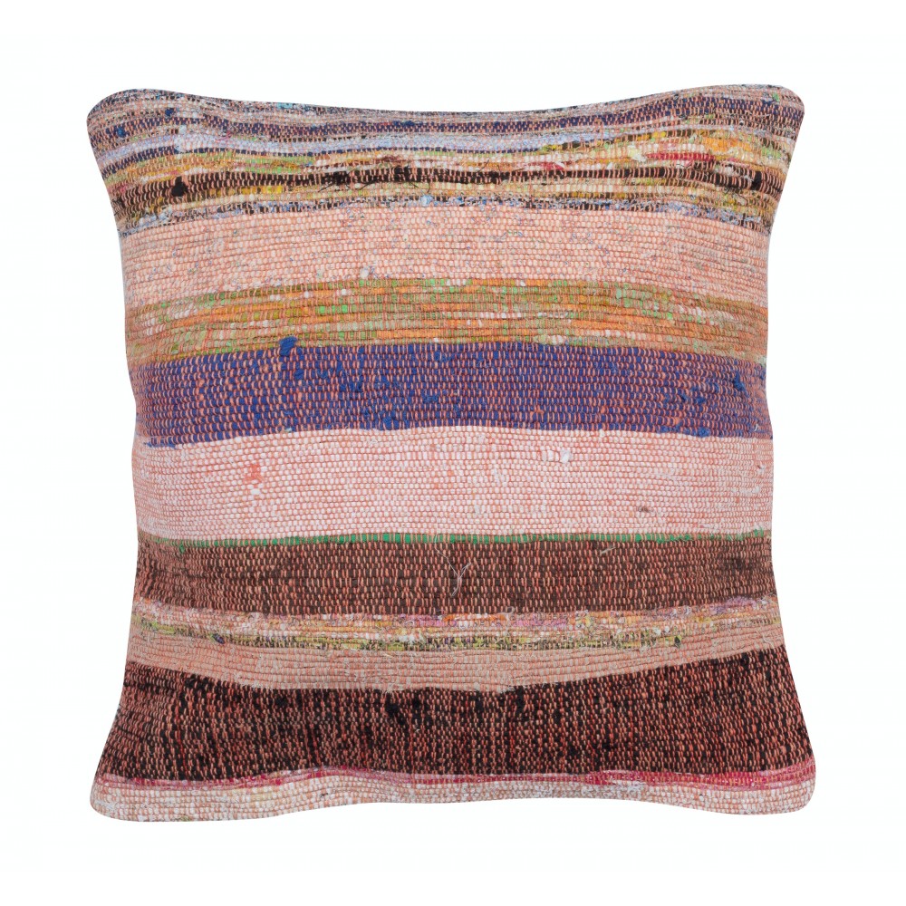 SET OF 2 - Hand-Woven Turkish Kilim Cushion Covers. Vintage Cotton Throw Pillows. A pair of Accent Pillows