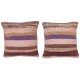 SET OF 2 - Hand-Woven Turkish Kilim Cushion Covers. Vintage Cotton Throw Pillows. A pair of Accent Pillows