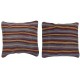 SET OF 2 - Wool Cushion Covers. Flatweave Kilim Accent Pillows. Colorful Striped Throw Pillows SET OF 2 - Wool Cushion Covers. Flatweave Kilim Accent Pillows. Colorful Striped Throw Pillows