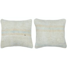 SET OF 2 - Handmade Cushion Covers. Vintage Kilim Throw Pillows. Hemp Turkish Accent Pillows