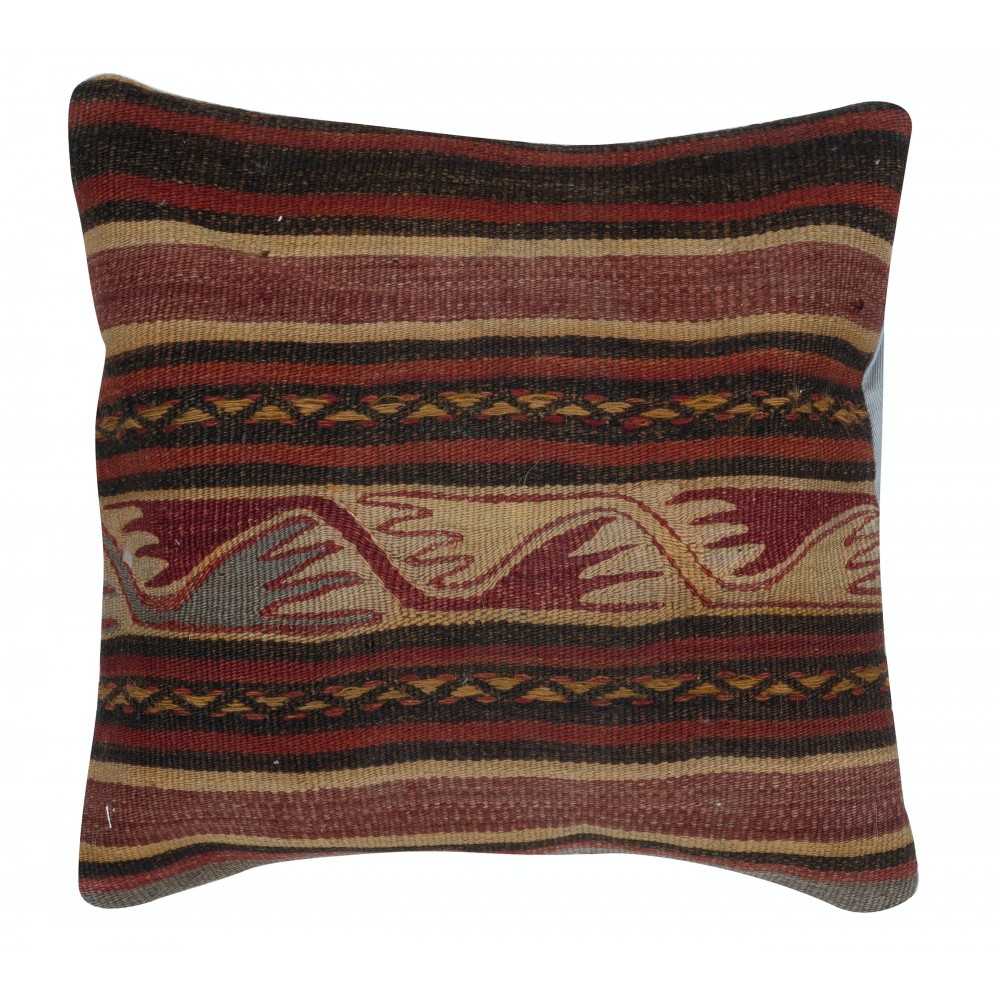 SET OF 2 - Turkish Cushion Covers. Flatweave Kilim Accent Pillows. Striped Wool Throw Pillows SET OF 2 - Turkish Cushion Covers. Flatweave Kilim Accent Pillows. Striped Wool Throw Pillows