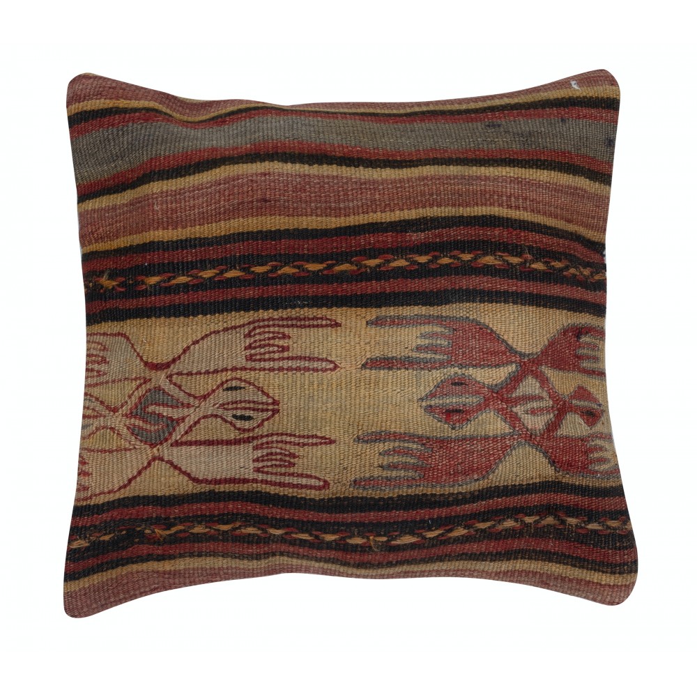 SET OF 2 - Turkish Cushion Covers. Flatweave Kilim Accent Pillows. Striped Wool Throw Pillows SET OF 2 - Turkish Cushion Covers. Flatweave Kilim Accent Pillows. Striped Wool Throw Pillows