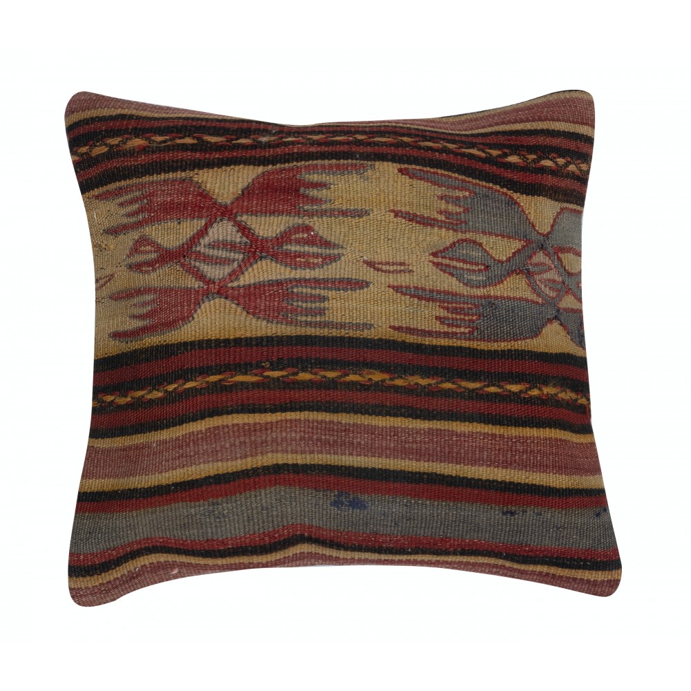 SET OF 2 - Multicolor Cushion Covers. Wool Turkish Accent Pillows. Flat-Weave Striped Throw Pillows SET OF 2 - Multicolor Cushion Covers. Wool Turkish Accent Pillows. Flat-Weave Striped Throw Pillows