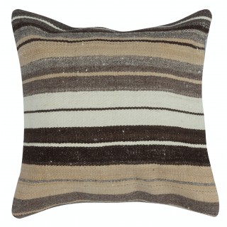 SET OF 2 - Handwoven Cushion Covers. Turkish Accent Pillows. Striped Throw Pillows. Wool Toss Pillows
