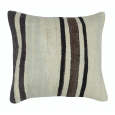 Vintage Cushion Cover. Hand-Woven Kilim Pillowcase. Turkish Accent Pillow. Wool Throw Pillow Cover