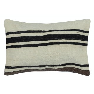 SET OF 2 - Turkish Cushion Covers. Flatweave Kilim Accent Pillows. Striped Throw Pillows