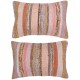SET OF 2 - Handwoven Kilim Cushion Covers. Vintage Cotton Throw Pillows. Turkish Lumbar Pillow Covers. A pair of Accent Pillows SET OF 2 - Handwoven Kilim Cushion Covers. Vintage Cotton Throw Pillows. Turkish Lumbar Pillow Covers. A pair of Accent Pillows
