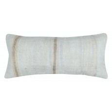 Kilim Lumbar Pillow Cover. Handwoven Cushion Cover. Hemp Throw Pillow. Turkish Accent Pillow