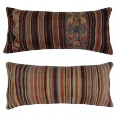 SET OF 2 - Handwoven Lumbar Pillow Covers. Ethnic Cushion Covers. Kilim Accent Pillows. Turkish Throw Pillows
