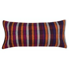 Traditional Kilim Lumbar Pillow Cover. Handwoven Accent Pillow. Wool Throw Pillow. Turkish Cushion Cover
