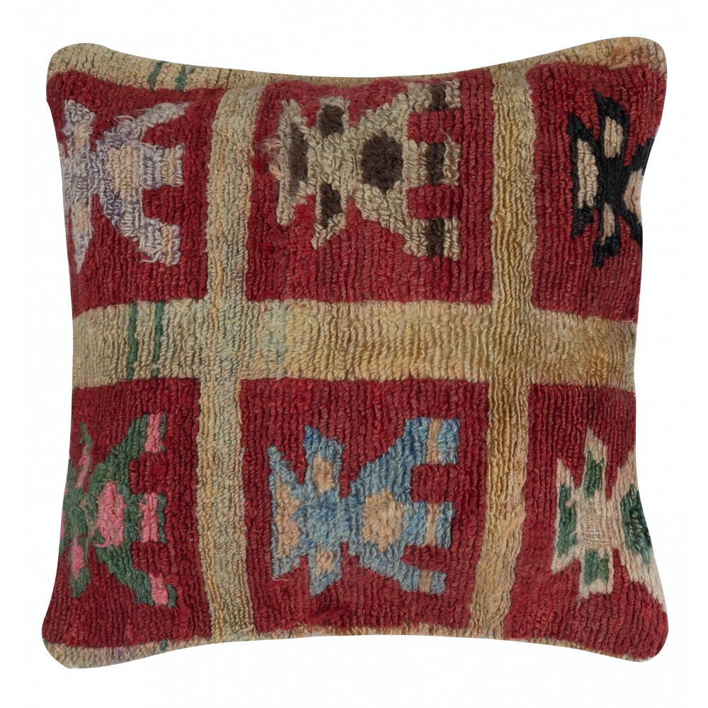 SET OF 2 - Handknotted Turkish Wool Rug Cushion Covers. Rustic Throw Pillows. Home Gift. Accent Pillows SET OF 2 - Handknotted Turkish Wool Rug Cushion Covers. Rustic Throw Pillows. Home Gift. Accent Pillows