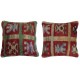 SET OF 2 - Handknotted Turkish Wool Rug Cushion Covers. Rustic Throw Pillows. Home Gift. Accent Pillows SET OF 2 - Handknotted Turkish Wool Rug Cushion Covers. Rustic Throw Pillows. Home Gift. Accent Pillows