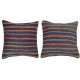 SET OF 2 - Handwoven Striped Kilim Cushion Covers. Vintage Throw Pillows. A pair of Accent Pillows SET OF 2 - Handwoven Striped Kilim Cushion Covers. Vintage Throw Pillows. A pair of Accent Pillows