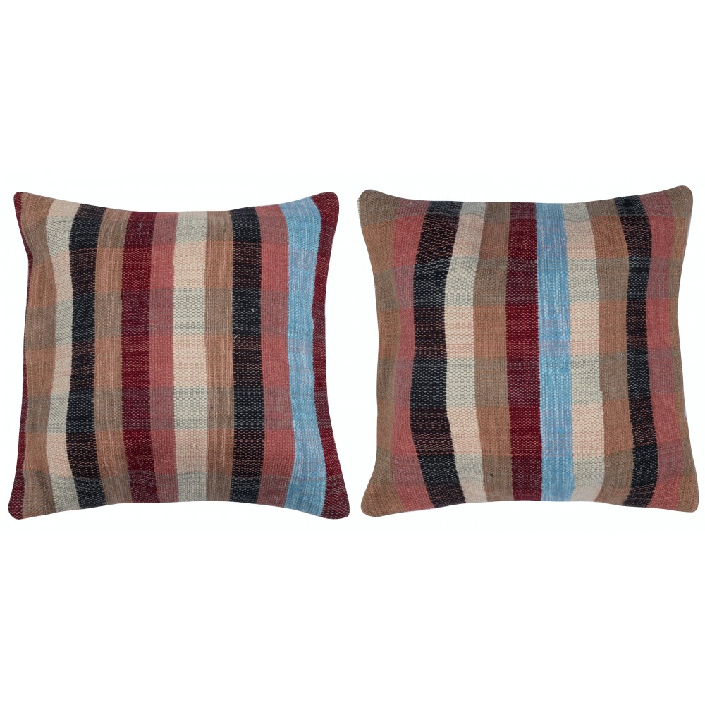 SET OF 2 - Handmade Striped Kilim Cushion Covers. Vintage Throw Pillows. A pair of Accent Pillows SET OF 2 - Handmade Striped Kilim Cushion Covers. Vintage Throw Pillows. A pair of Accent Pillows