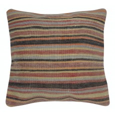 Handwoven Turkish Kilim Cushion Cover. Vintage Accent Pillow. Wool Throw Pillow