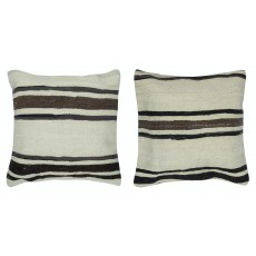 SET OF 2 - Handmade Wool Kilim Cushion Covers. Vintage Throw Pillows. A pair of Accent Pillows