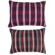 SET OF 2 - Turkish Cushion Covers. Flatweave Kilim Accent Pillows. Colorful Striped Throw Pillows SET OF 2 - Turkish Cushion Covers. Flatweave Kilim Accent Pillows. Colorful Striped Throw Pillows
