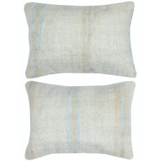 SET OF 2 - Handmade Hemp Cushion Covers. Vintage Kilim Throw Pillow Covers. A pair of Accent Pillows