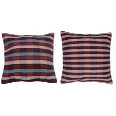 SET OF 2 - Handwoven Cushion Covers. A pair of Kilim Accent Pillows. Vintage Throw Pillows