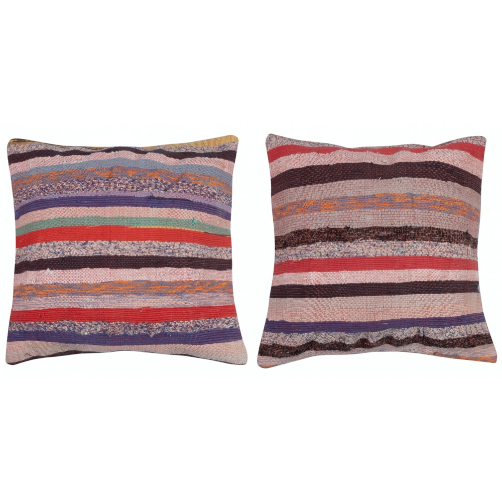 SET OF 2 - Handwoven Turkish Kilim Cushion Covers. Vintage Cotton Throw Pillows. A pair of Accent Pillows SET OF 2 - Handwoven Turkish Kilim Cushion Covers. Vintage Cotton Throw Pillows. A pair of Accent Pillows