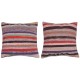 SET OF 2 - Handwoven Turkish Kilim Cushion Covers. Vintage Cotton Throw Pillows. A pair of Accent Pillows SET OF 2 - Handwoven Turkish Kilim Cushion Covers. Vintage Cotton Throw Pillows. A pair of Accent Pillows