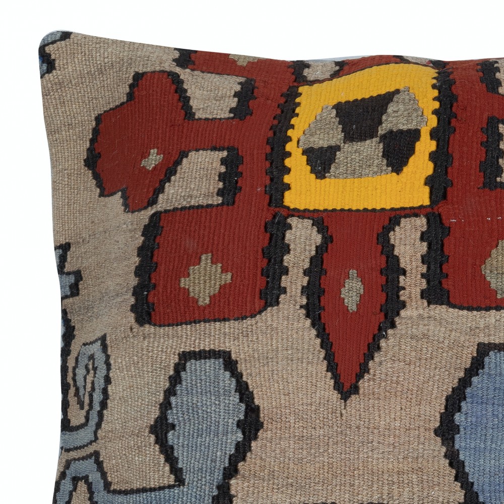 Kilim Cushion Cover. Handwoven Turkish Accent Pillow. Wool Throw Pillow Kilim Cushion Cover. Handwoven Turkish Accent Pillow. Wool Throw Pillow
