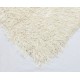 Vintage Handmade Shag Pile Rug Made of Natural Beige Mohair Wool Vintage Handmade Shag Pile Rug Made of Natural Beige Mohair Wool