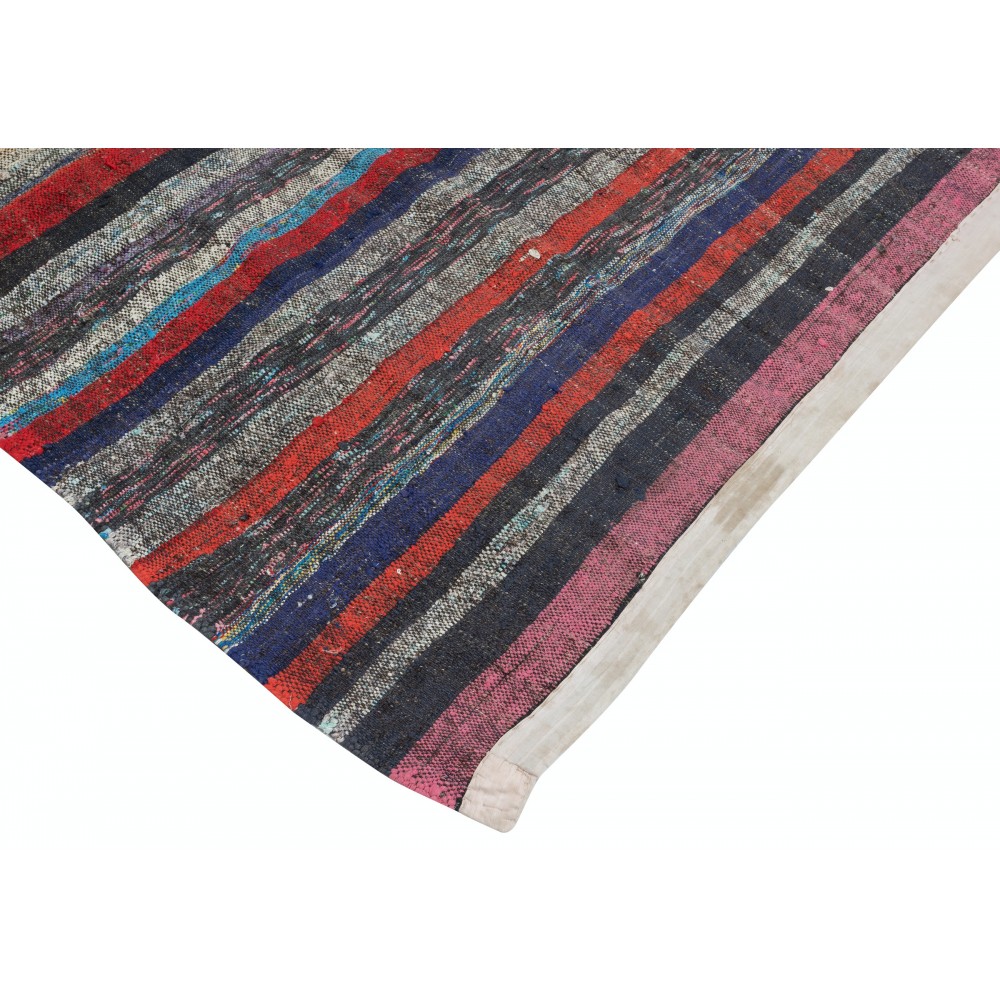 Adjustable Flat-Weave Turkish Kilim. Handmade Vintage Cotton Rag Rug. Flat-Weave Carpet Adjustable Flat-Weave Turkish Kilim. Handmade Vintage Cotton Rag Rug. Flat-Weave Carpet