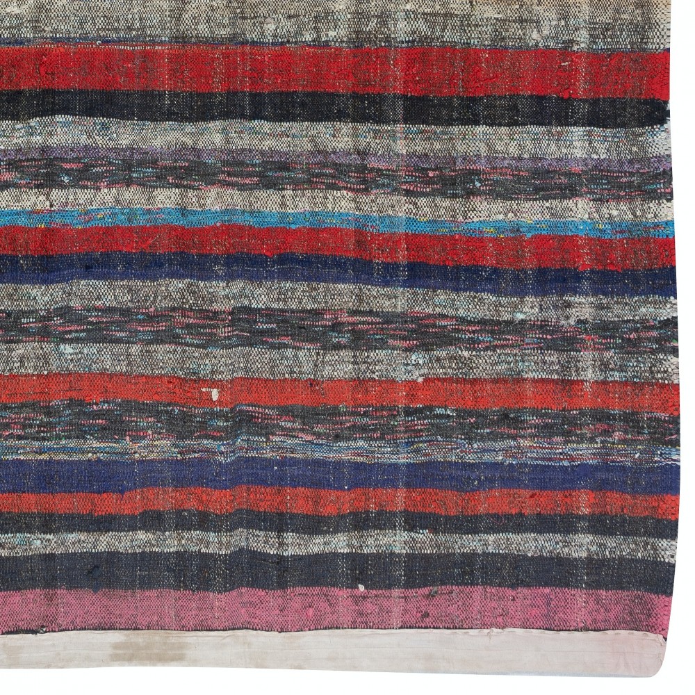 Adjustable Flat-Weave Turkish Kilim. Handmade Vintage Cotton Rag Rug. Flat-Weave Carpet Adjustable Flat-Weave Turkish Kilim. Handmade Vintage Cotton Rag Rug. Flat-Weave Carpet