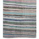 Vintage Turkish Runner Rug, Handwoven Hallway Kilim Rag Rug, Multicolor Striped Long Hallway Rug Vintage Turkish Runner Rug, Handwoven Hallway Kilim Rag Rug, Multicolor Striped Long Hallway Rug