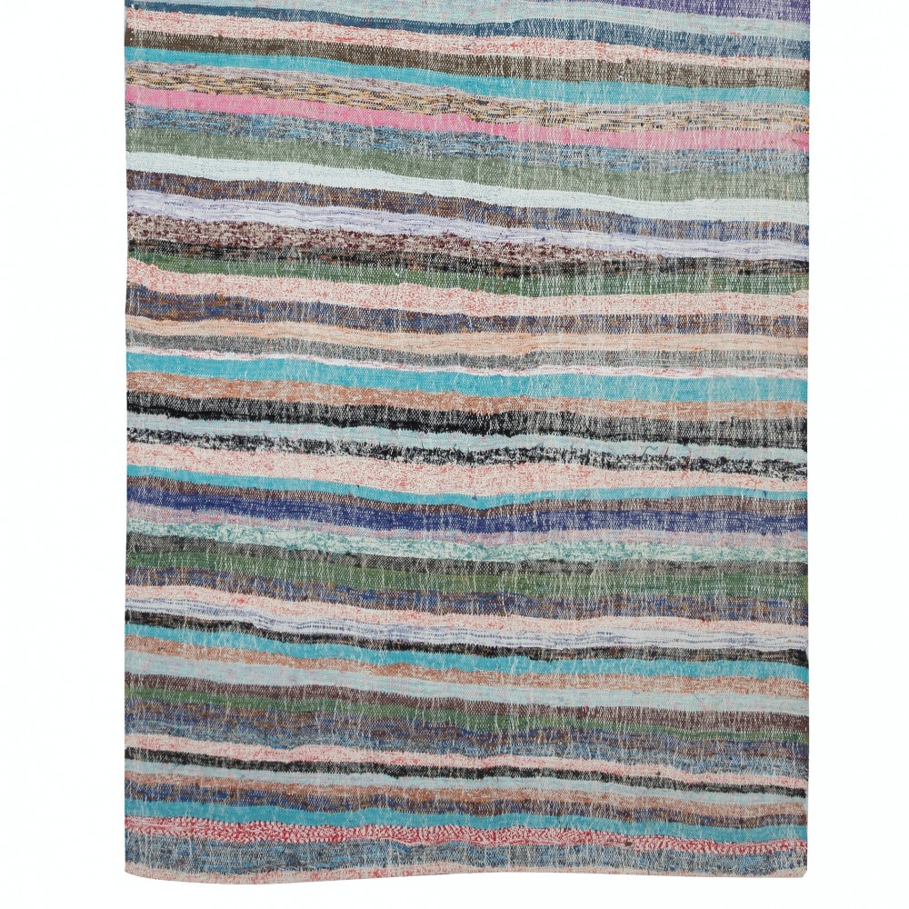 Vintage Turkish Runner Rug, Handwoven Hallway Kilim Rag Rug, Multicolor Striped Long Hallway Rug Vintage Turkish Runner Rug, Handwoven Hallway Kilim Rag Rug, Multicolor Striped Long Hallway Rug